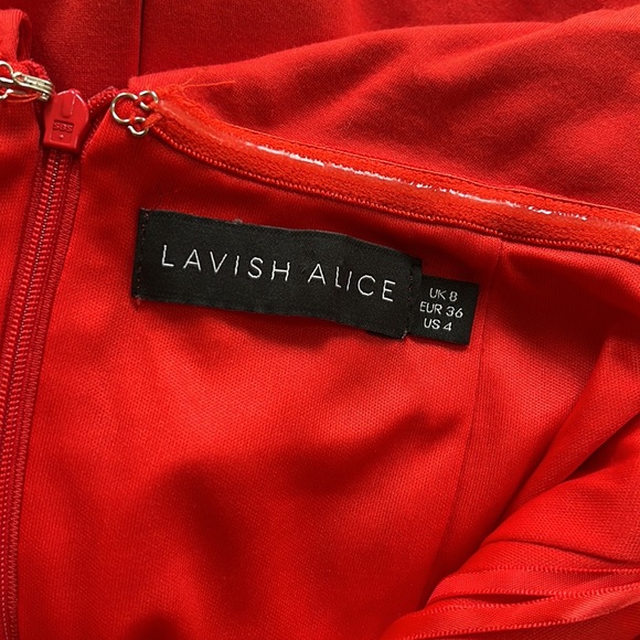 Lavish Alice Bandeau Off Shoulder Midi Hem Dress 2 - Picture 3 of 3